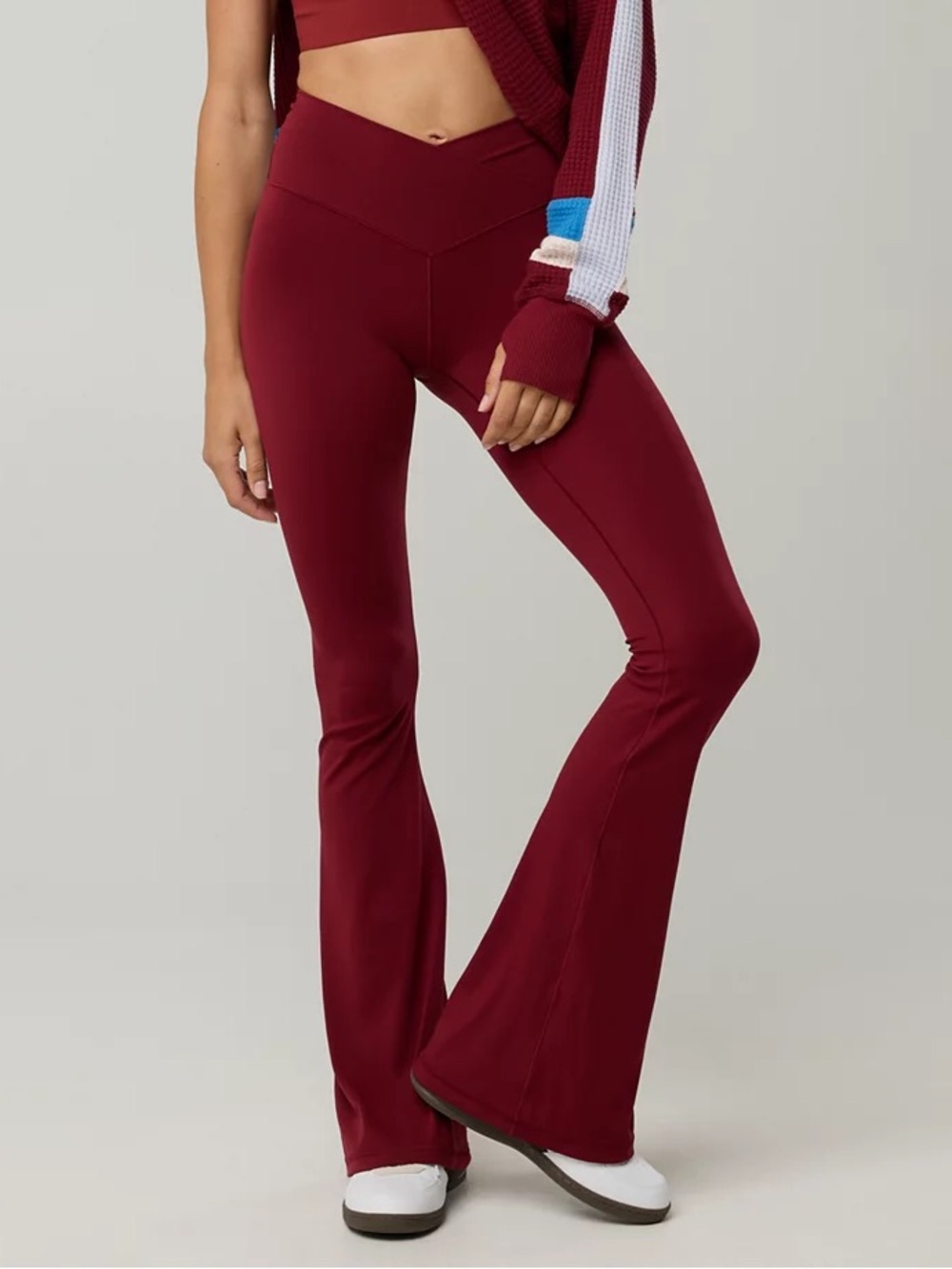OFFLINE By Aerie Real Me High Waisted Crossover Flare Legging - Medium